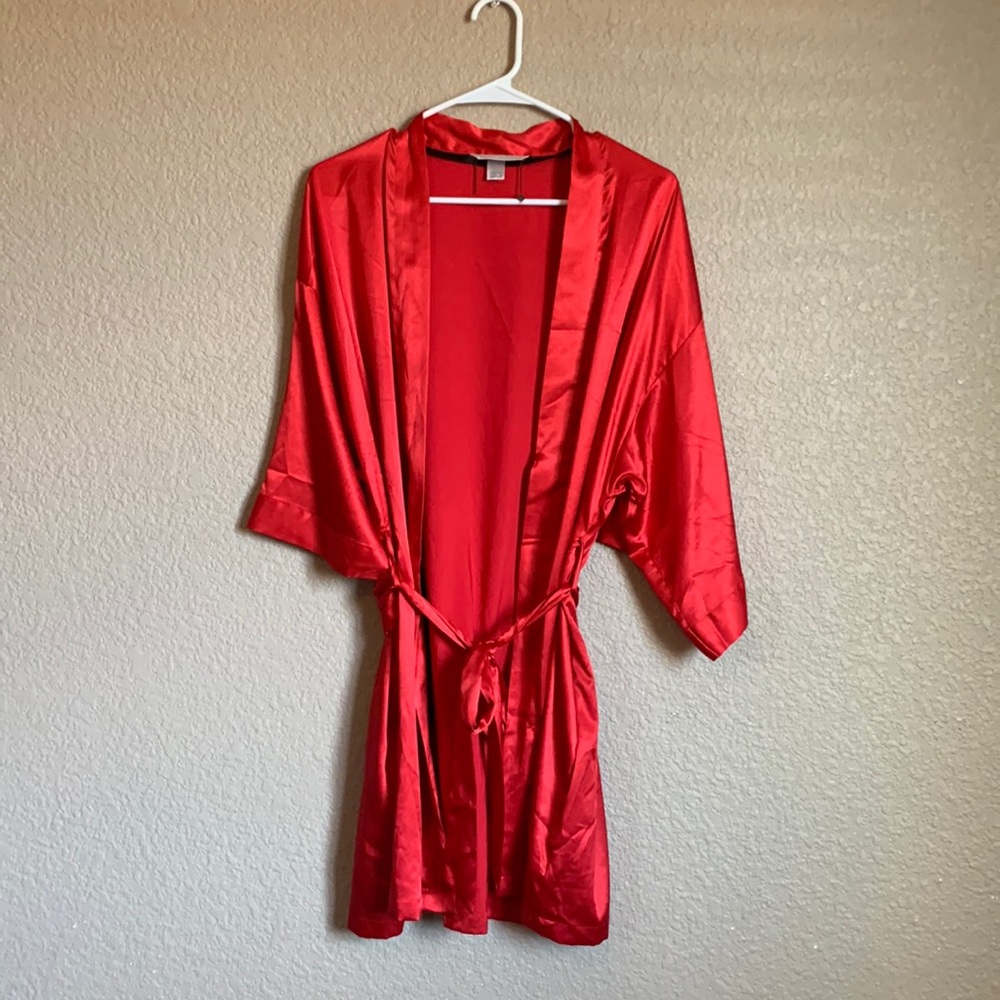 Victoria’s Secret silk red robe